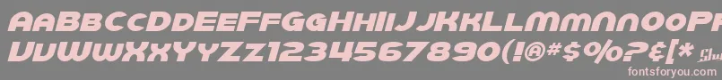 SfJuggernautItalic Font – Pink Fonts on Gray Background