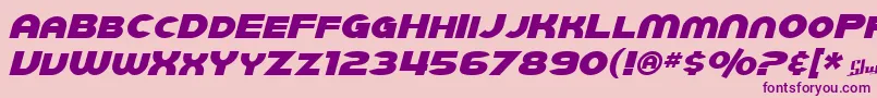 SfJuggernautItalic Font – Purple Fonts on Pink Background