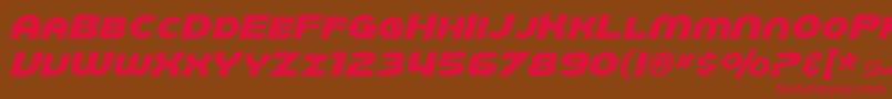 SfJuggernautItalic Font – Red Fonts on Brown Background