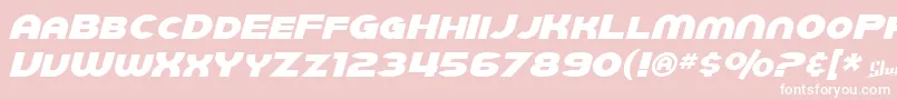 SfJuggernautItalic Font – White Fonts on Pink Background