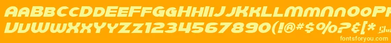 SfJuggernautItalic Font – Yellow Fonts on Orange Background