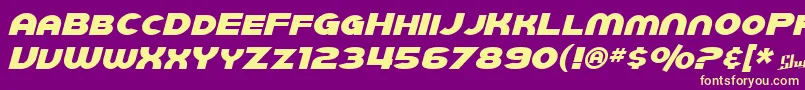 SfJuggernautItalic Font – Yellow Fonts on Purple Background