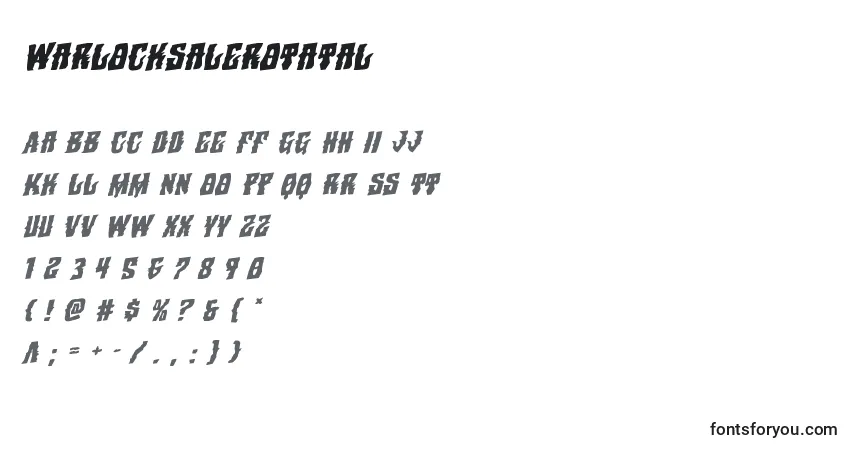 Fuente Warlocksalerotatal - alfabeto, números, caracteres especiales