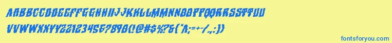 More about Warlocksalerotatal Font Warlocksalerotatal Font – Blue Fonts on Yellow Background