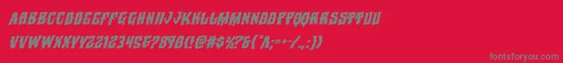 Warlocksalerotatal Font – Gray Fonts on Red Background