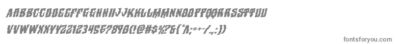 フォントWarlocksalerotatal – 白い背景に灰色の文字