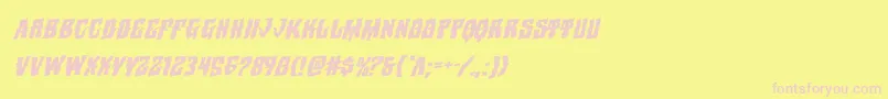 Warlocksalerotatal Font – Pink Fonts on Yellow Background