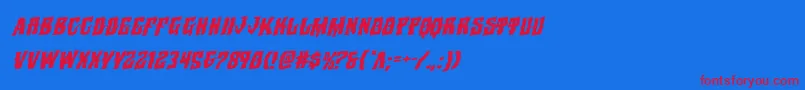 Warlocksalerotatal Font – Red Fonts on Blue Background