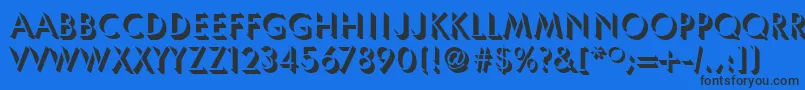 TassosRegular Font – Black Fonts on Blue Background