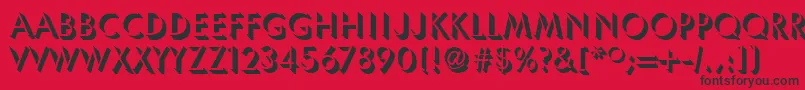 TassosRegular Font – Black Fonts on Red Background