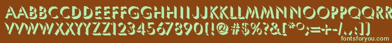 TassosRegular Font – Green Fonts on Brown Background