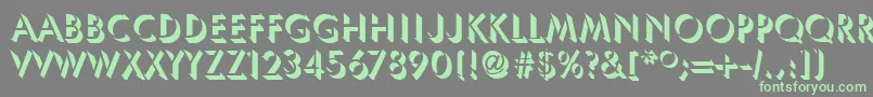 TassosRegular Font – Green Fonts on Gray Background