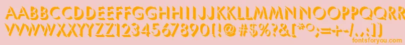 TassosRegular Font – Orange Fonts on Pink Background