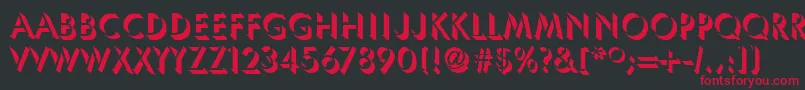 TassosRegular Font – Red Fonts on Black Background