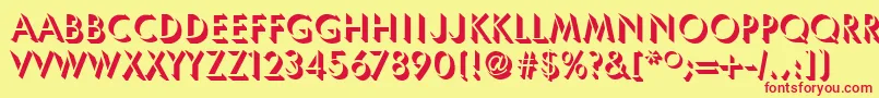 TassosRegular Font – Red Fonts on Yellow Background