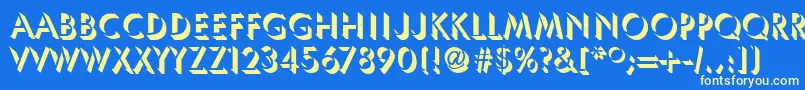 TassosRegular Font – Yellow Fonts on Blue Background