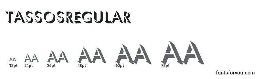 Размеры шрифта TassosRegular