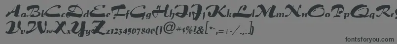 PaprikaRegular-Schriftart – Schwarze Schriften auf grauem Hintergrund