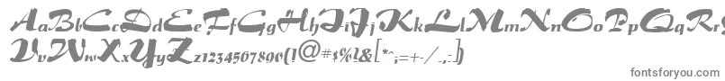 PaprikaRegular-fontti – harmaat kirjasimet valkoisella taustalla