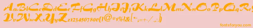 PaprikaRegular Font – Orange Fonts on Pink Background