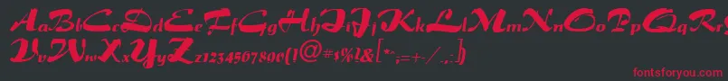 PaprikaRegular Font – Red Fonts on Black Background
