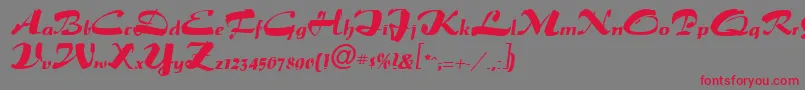 PaprikaRegular Font – Red Fonts on Gray Background