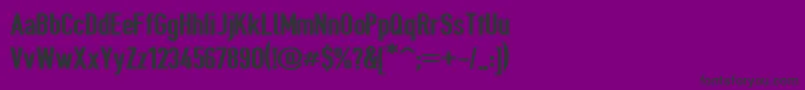 Giveahootblk-fontti – mustat fontit violetilla taustalla