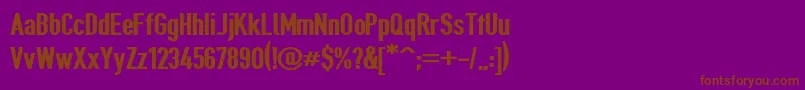 Giveahootblk-fontti – ruskeat fontit violetilla taustalla