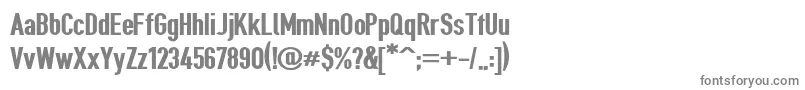 Giveahootblk-fontti – harmaat kirjasimet valkoisella taustalla