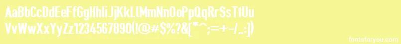 フォントGiveahootblk – 黄色い背景に白い文字
