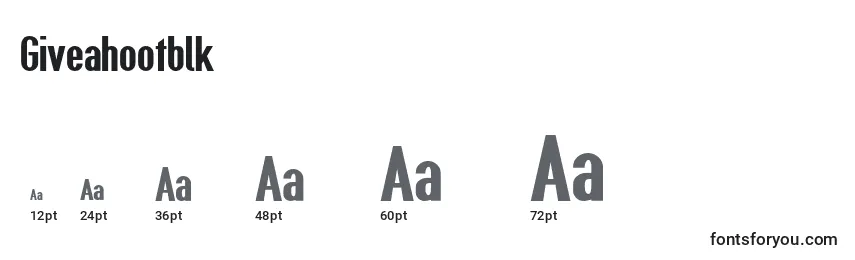 Giveahootblk Font Sizes