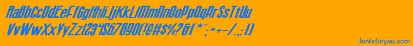 Police Sisterv2wi – polices bleues sur fond orange