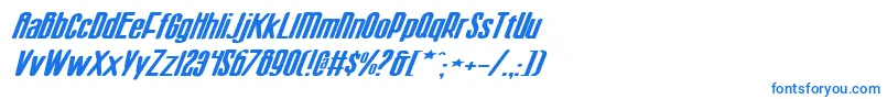 Sisterv2wi-Schriftart – Blaue Schriften auf weißem Hintergrund