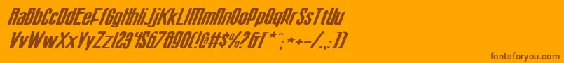 Sisterv2wi-Schriftart – Braune Schriften auf orangefarbenem Hintergrund