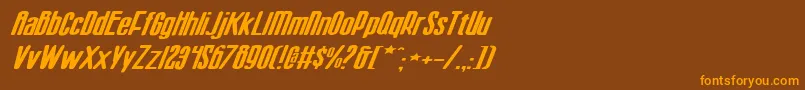 Sisterv2wi-Schriftart – Orangefarbene Schriften auf braunem Hintergrund