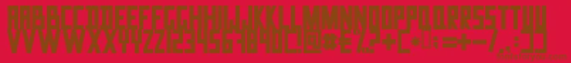 DataTrash Font – Brown Fonts on Red Background
