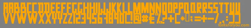DataTrash Font – Orange Fonts on Gray Background
