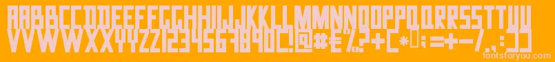 DataTrash Font – Pink Fonts on Orange Background
