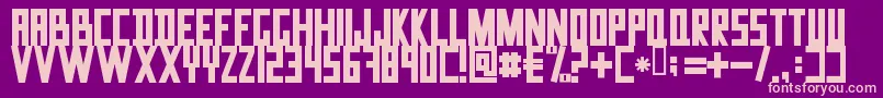 DataTrash Font – Pink Fonts on Purple Background
