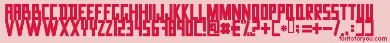 DataTrash Font – Red Fonts on Pink Background