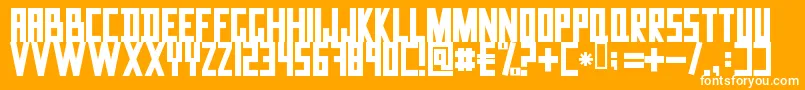 DataTrash Font – White Fonts on Orange Background