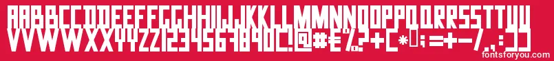 DataTrash Font – White Fonts on Red Background