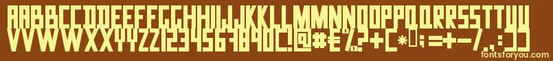 DataTrash Font – Yellow Fonts on Brown Background