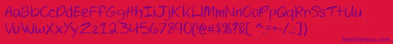TexasWomanOtf Font – Purple Fonts on Red Background