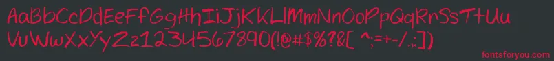 TexasWomanOtf Font – Red Fonts on Black Background