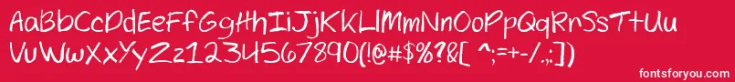 TexasWomanOtf Font – White Fonts on Red Background