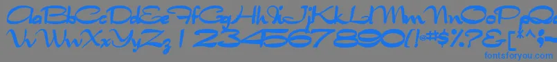 fuente Tabithatype32Bold – Fuentes Azules Sobre Fondo Gris