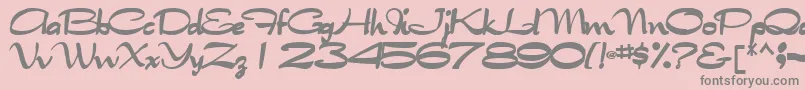 Tabithatype32Bold Font – Gray Fonts on Pink Background
