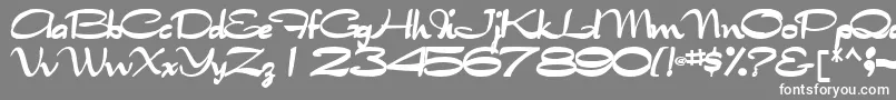 Tabithatype32Bold Font – White Fonts on Gray Background