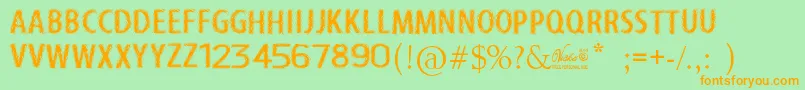 PantherScratches Font – Orange Fonts on Green Background